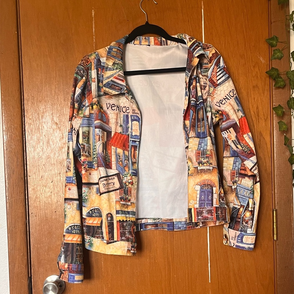 Vintage Patterned Jacket Blazer